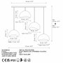 Opviq Loval-Set-Lora-50-4-C-1001-Nua Lámpara de Araña Ecru